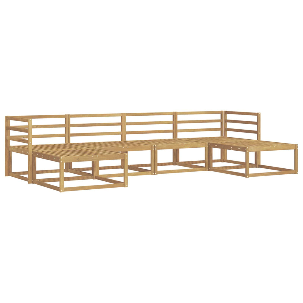 Conjunto de sofás de exterior 6 pcs Blanco