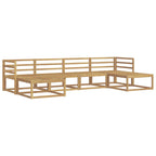 Conjunto de sofás de exterior 6 pcs Blanco