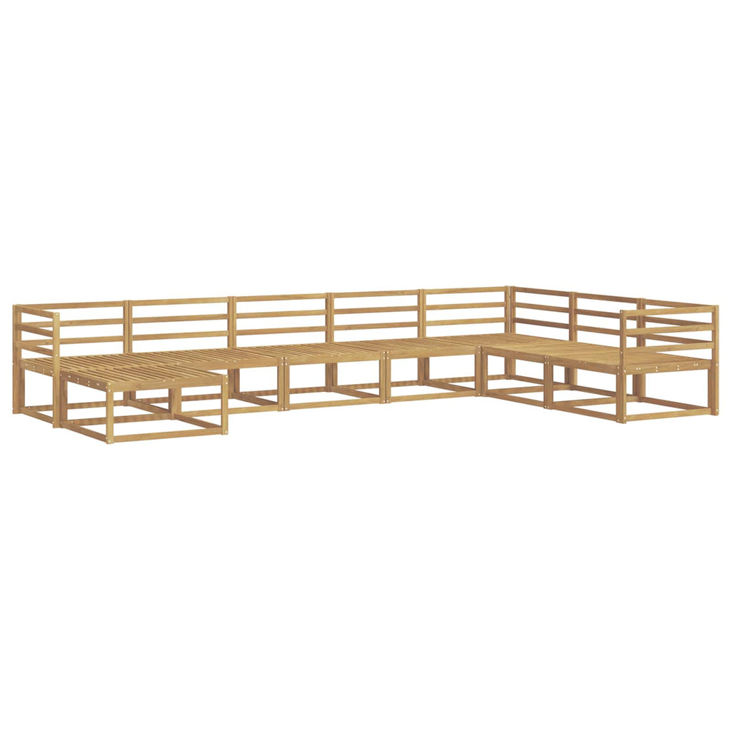 Conjunto de sofás de exterior 8 pcs Blanco