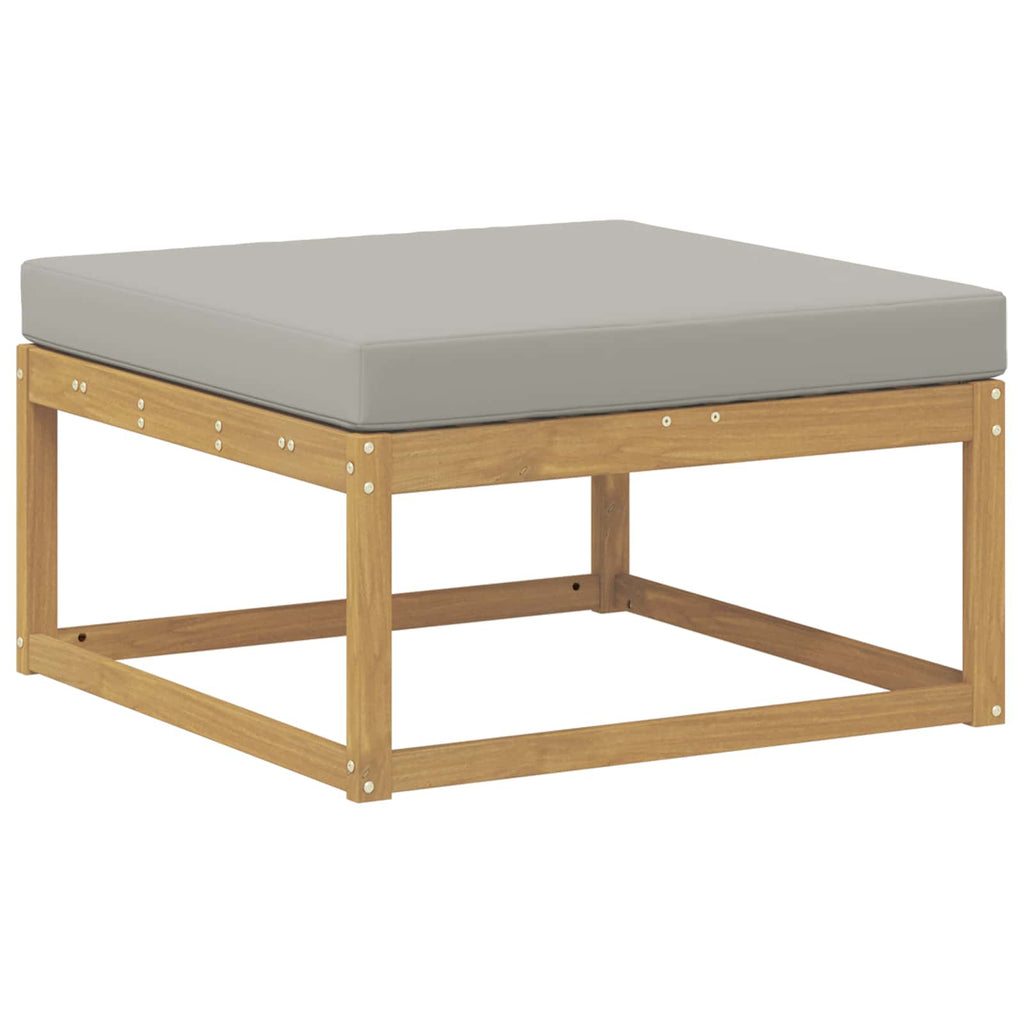 Conjunto de sofás de exterior 8 pcs Blanco y Gris Claro