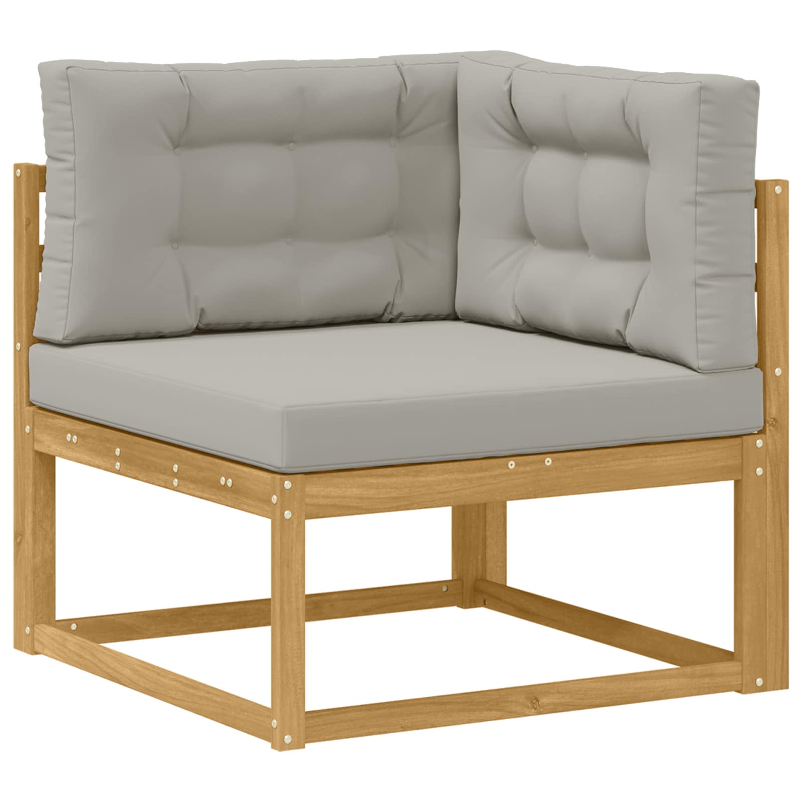 Conjunto de sofás de exterior 8 pcs Blanco y Gris Claro