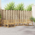 Conjunto de sofás de exterior 6 pcs Blanco