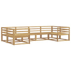 Conjunto de sofás de exterior 6 pcs Blanco