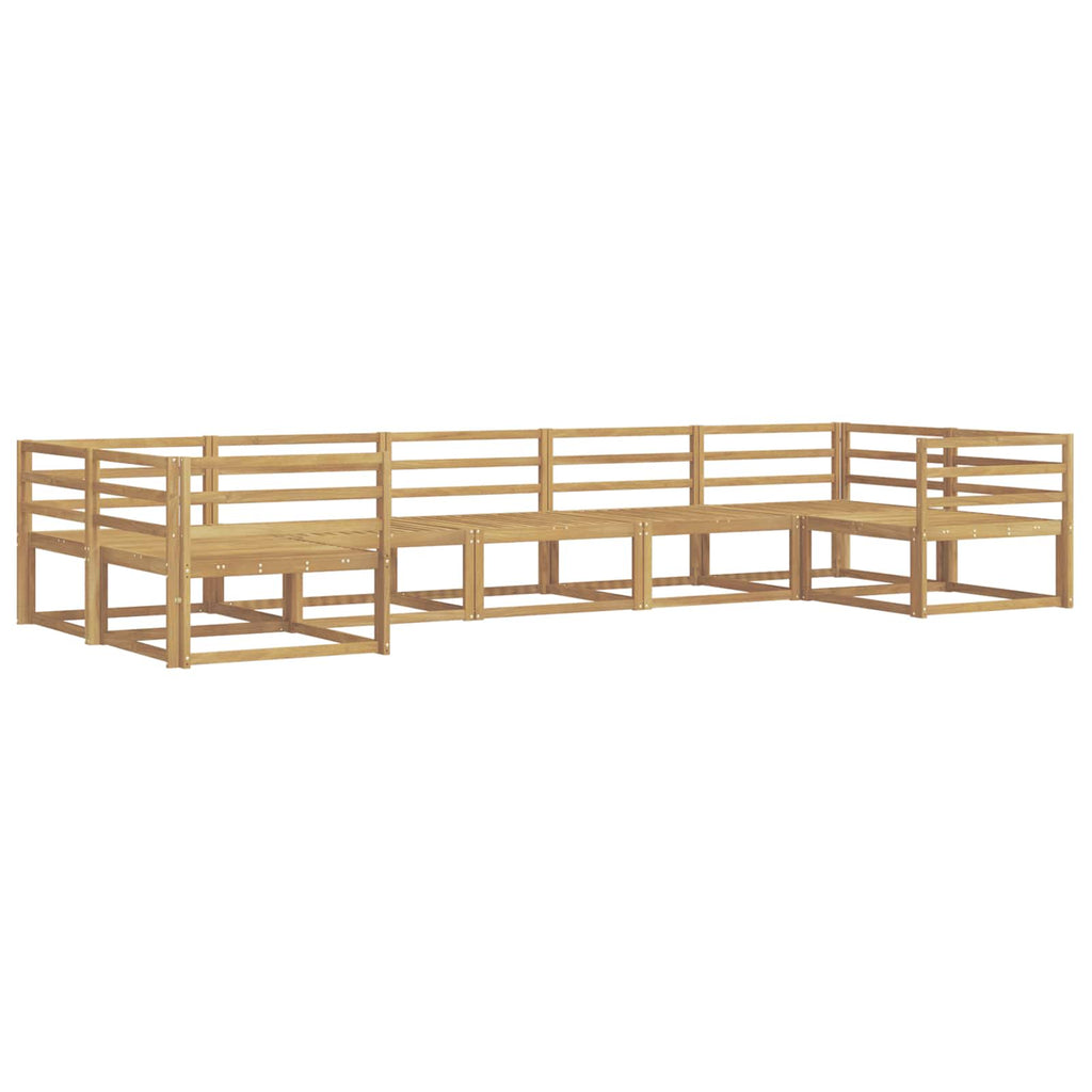 Conjunto de sofás de exterior 7 pcs Blanco