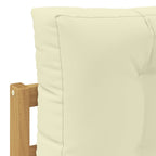 Conjunto de sofás de exterior con cojín 7 pcs Blanco y Crema