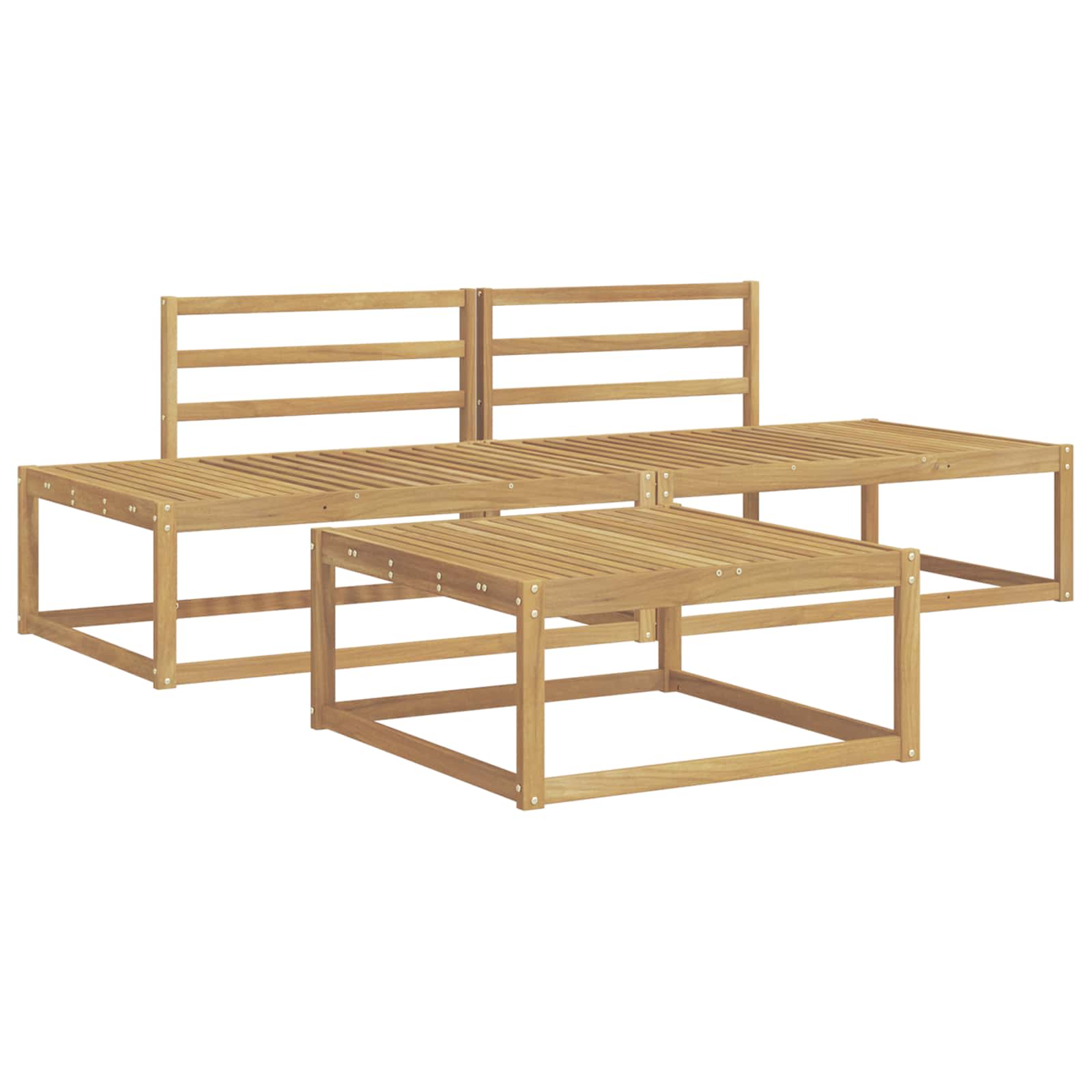 Conjunto de sofás de exterior Blanco 79 x 79 x 37 cm
