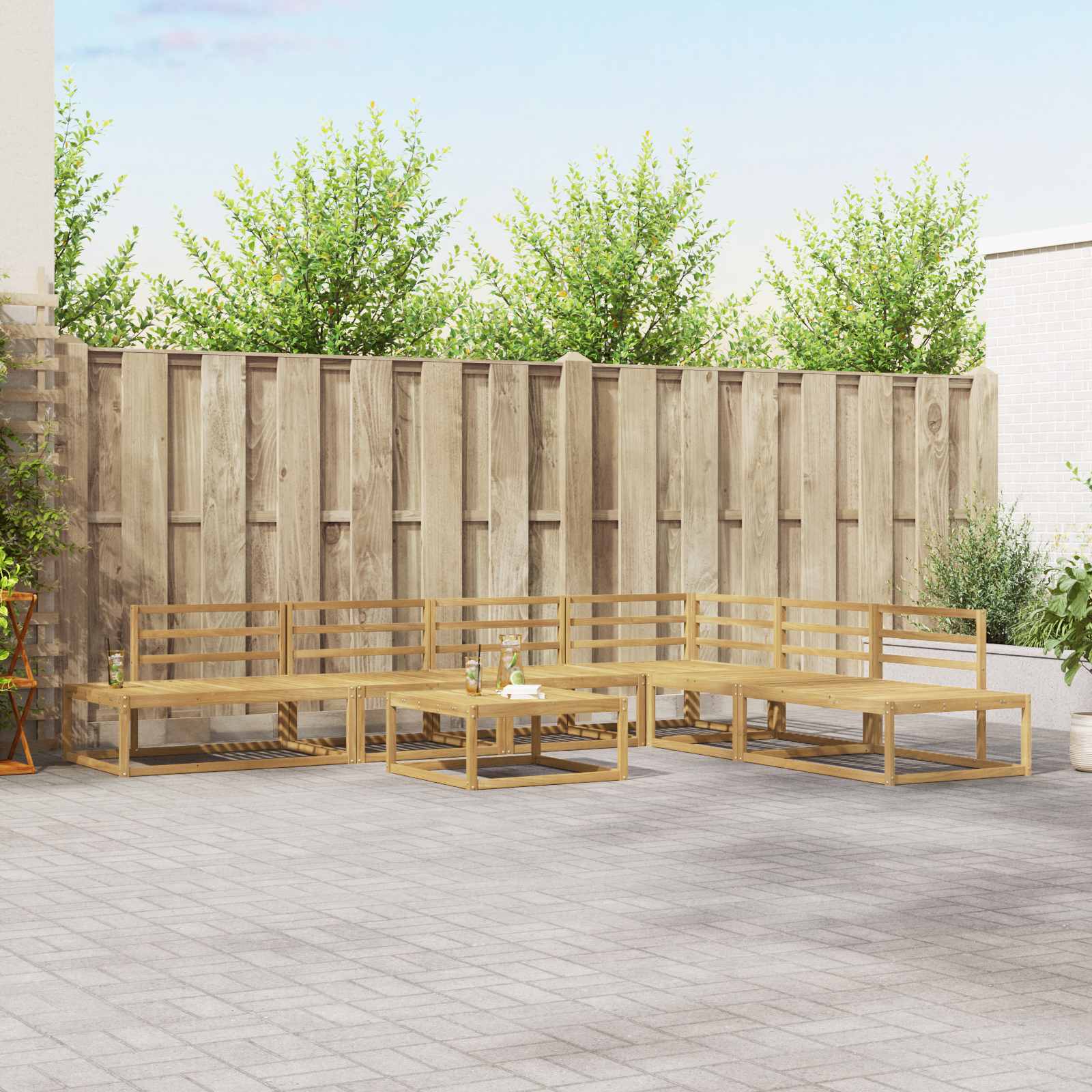 Conjunto de sofás de exterior 6 Pieza