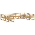 Conjunto de sofás de exterior 9 pcs Blanco 404 x 245,5 x 73 cm