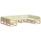 Conjunto de sofás de exterior 7 pcs Madera de Acacia Sólida