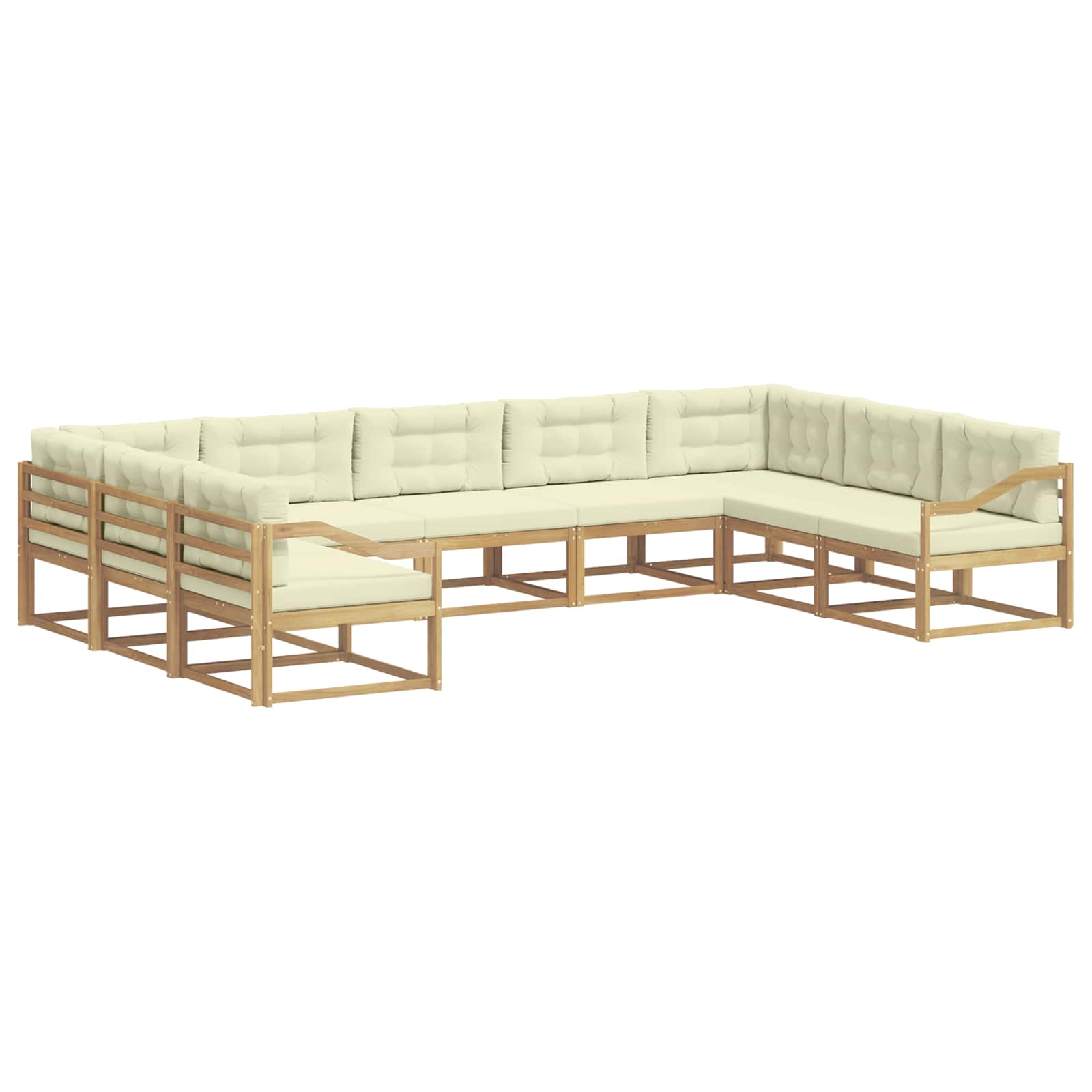 Conjunto de sofás de exterior 7 pcs Madera de Acacia Sólida