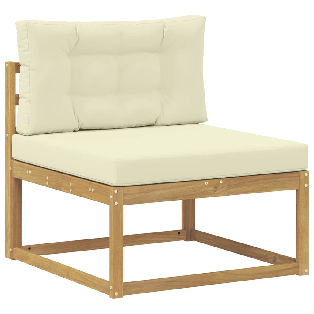 Conjunto de sofás de exterior 7 pcs Madera de Acacia Sólida