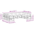 Conjunto de sofás de exterior 7 pcs Madera de Acacia Sólida