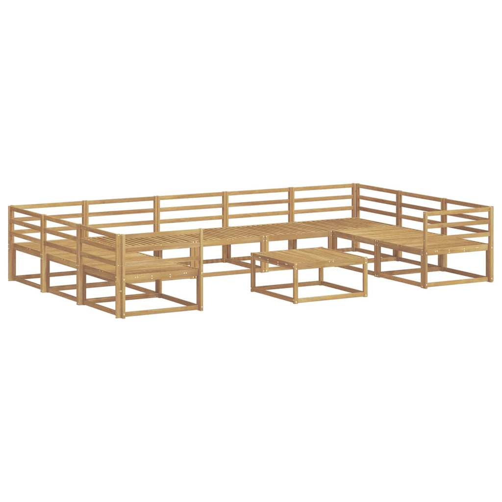 Conjunto de sofás de exterior 10 pcs Blanco
