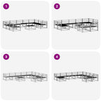 Conjunto de sofás de exterior 10 pcs Blanco