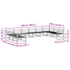 Conjunto de sofás de exterior 10 pcs Blanco