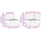 Conjunto de sofás de exterior 10 pcs Blanco