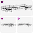 Conjunto de sofás de exterior 10 pcs Blanco