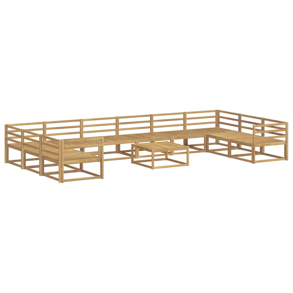 Conjunto de sofás de exterior 11 pcs Blanco