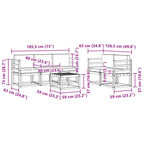 Conjunto de sofás de exterior 6 pcs