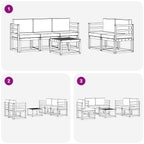 Conjunto de sofás de exterior 6 pcs
