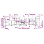 Conjunto de sofás de exterior 7 pcs Blanco y Antracita