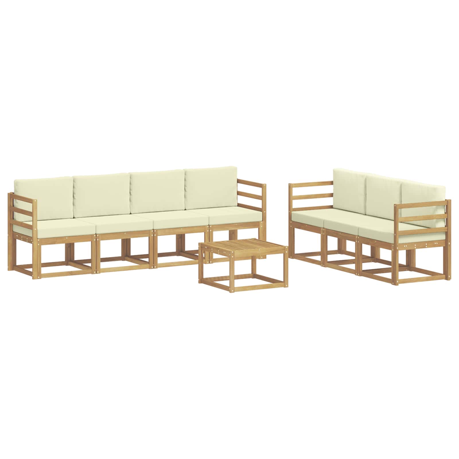 Conjunto de sofás de exterior 7 pcs
