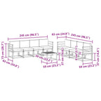 Conjunto de sofás de exterior 9 pcs Blanco y Antracita