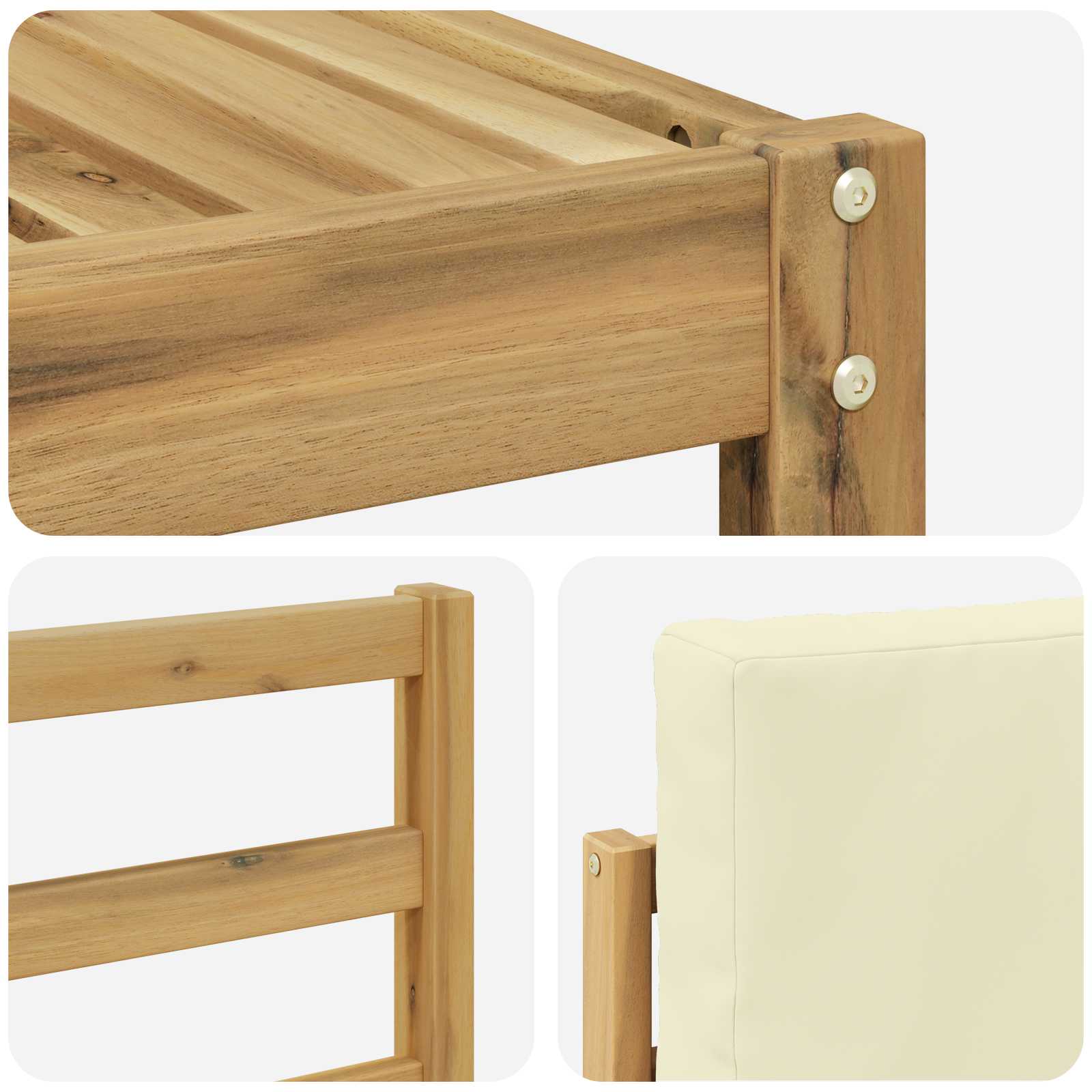 Conjunto de sofás de exterior 4 pcs