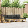 Conjunto de sofás de exterior 5 pcs Blanco y Antracita