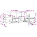 Conjunto de sofás de exterior 5 pcs Blanco y Antracita