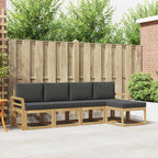 Conjunto de sofás de exterior 5 pcs Blanco y Antracita
