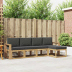 Conjunto de sofás de exterior 5 pcs Blanco y Antracita