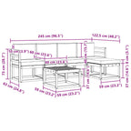 Conjunto de sofás de exterior 6 pcs Blanco y Antracita