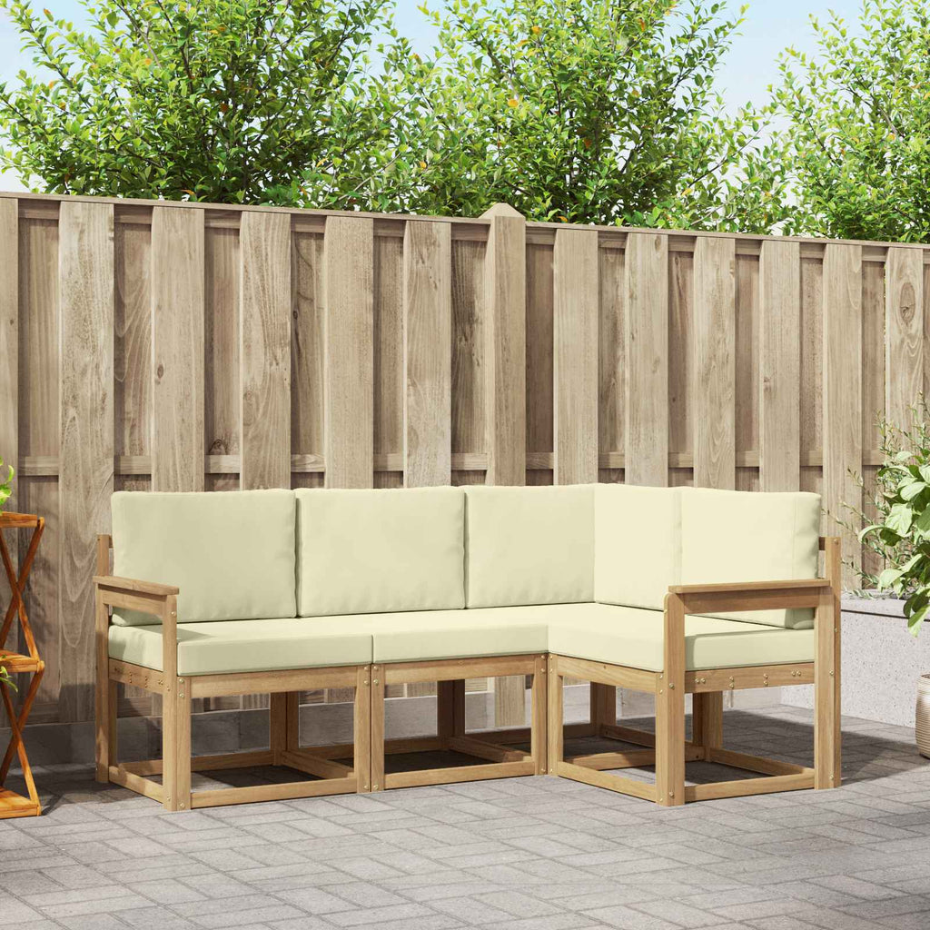 Conjunto de sofás de exterior 7 pcs Blanco y Antracita