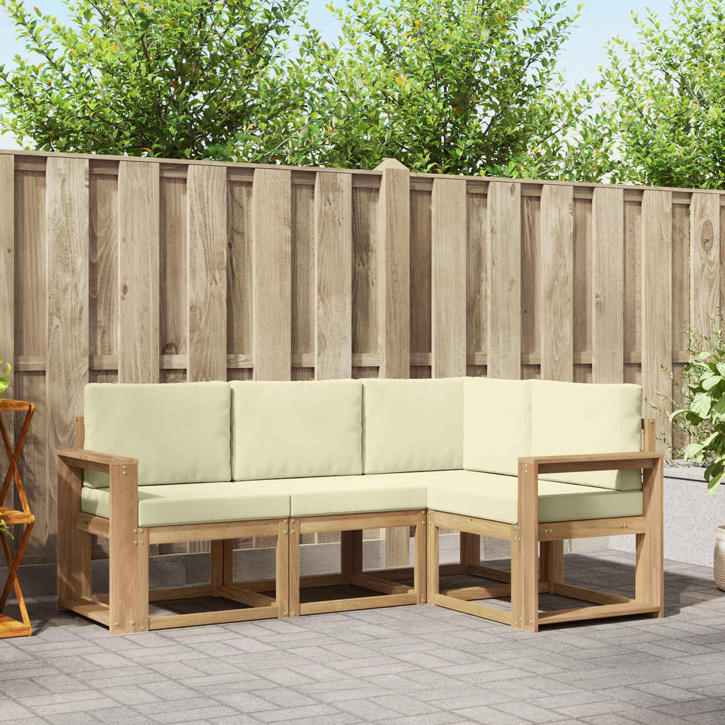 Conjunto de sofás de exterior 7 pcs Blanco y Antracita