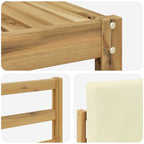 Conjunto de sofás de exterior con cojín 6 pcs Blanco y Crema