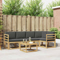 Conjunto de sofás de exterior 6 pcs Blanco y Antracita