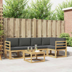 Conjunto de sofás de exterior 6 pcs Blanco y Antracita