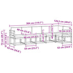 Conjunto de sofás de exterior 6 pcs Blanco y Antracita