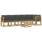 Conjunto de sofás de exterior 7 pcs Blanco y Antracita