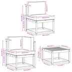 Conjunto de sofás de exterior 7 pcs Blanco y Antracita