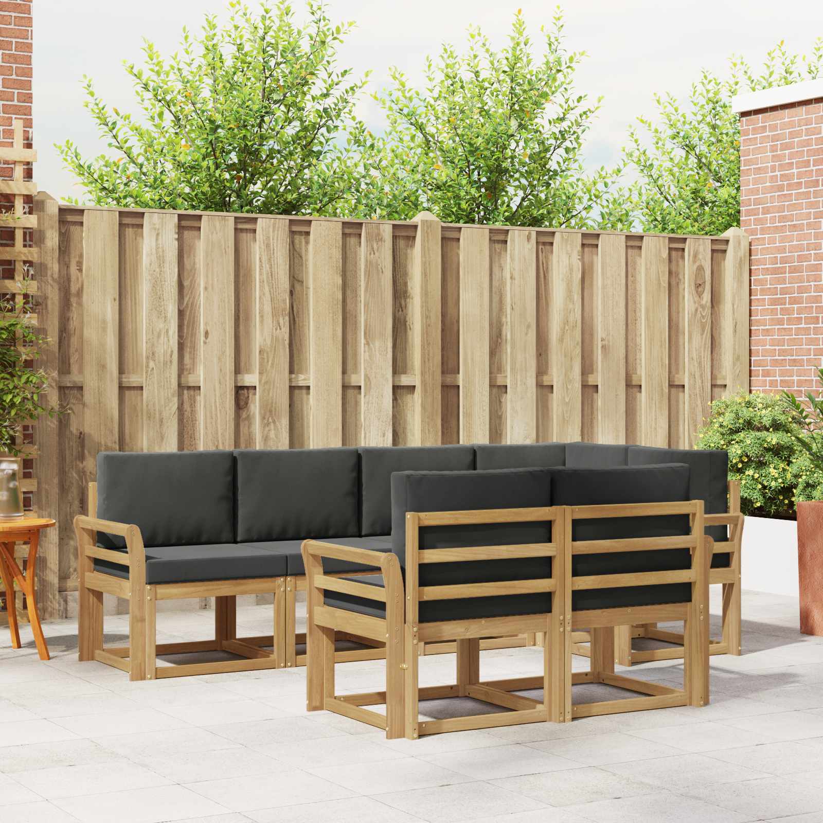 Conjunto de sofás de exterior 10 pcs Blanco