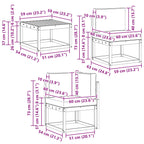 Conjunto de sofás de exterior 9 pcs Blanco y Antracita