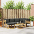 Conjunto de sofás de exterior 7 pcs Blanco y Antracita