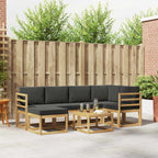 Conjunto de sofás de exterior 7 pcs Blanco y Antracita