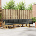 Conjunto de sofás de exterior 7 pcs Blanco y Antracita