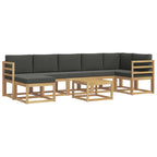 Conjunto de sofás de exterior 8 pcs Blanco y Antracita