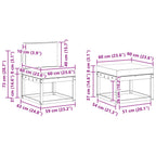 Conjunto de sofás de exterior 6 pcs Blanco y Antracita