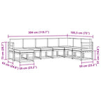 Conjunto de sofás de exterior 8 pcs Blanco y Antracita
