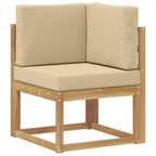 Conjunto de sofás de exterior con cojín 8 pcs y Beige